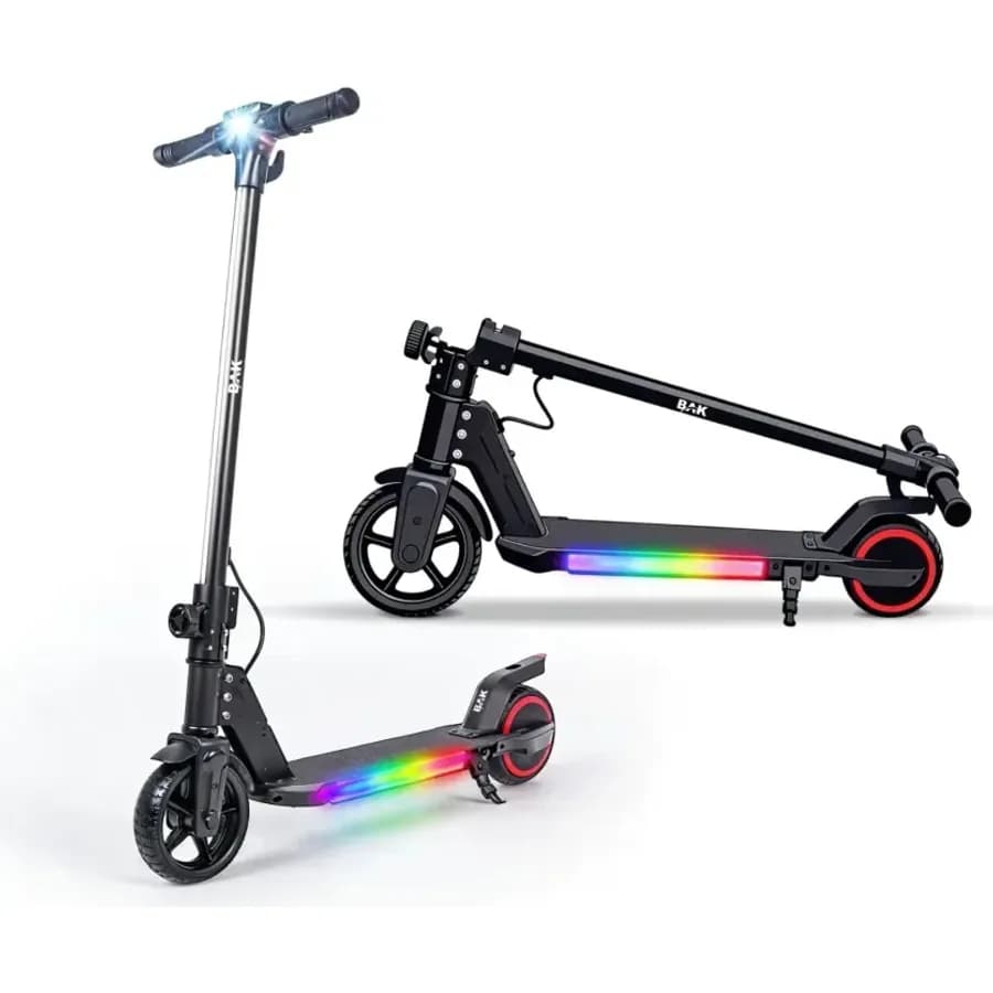 Patinete Elétrico Dobrável BAK com Iluminação LED RGB – Estilo e Performance Urbana