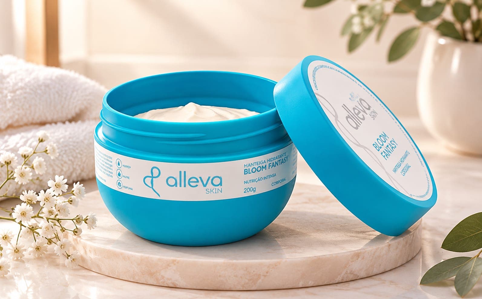 Manteiga Hidratante Corporal Bloom Fantasy Alleva - Hidratação Profunda